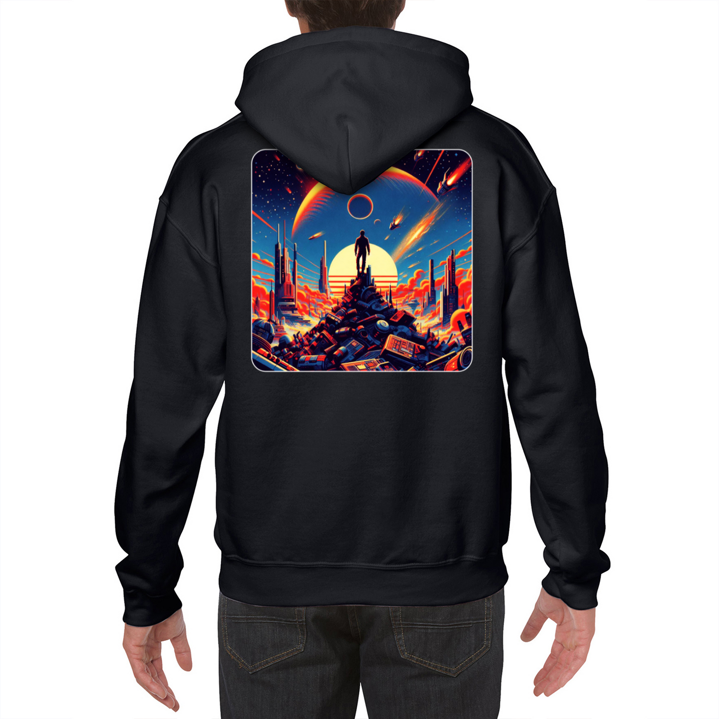 Dogshark Earth is Not Room Enough Alternate Art Unisex Hoodie