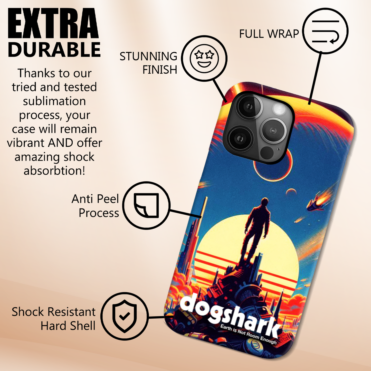 Dogshark - Earth is Not Room Enough Slim Phone Case