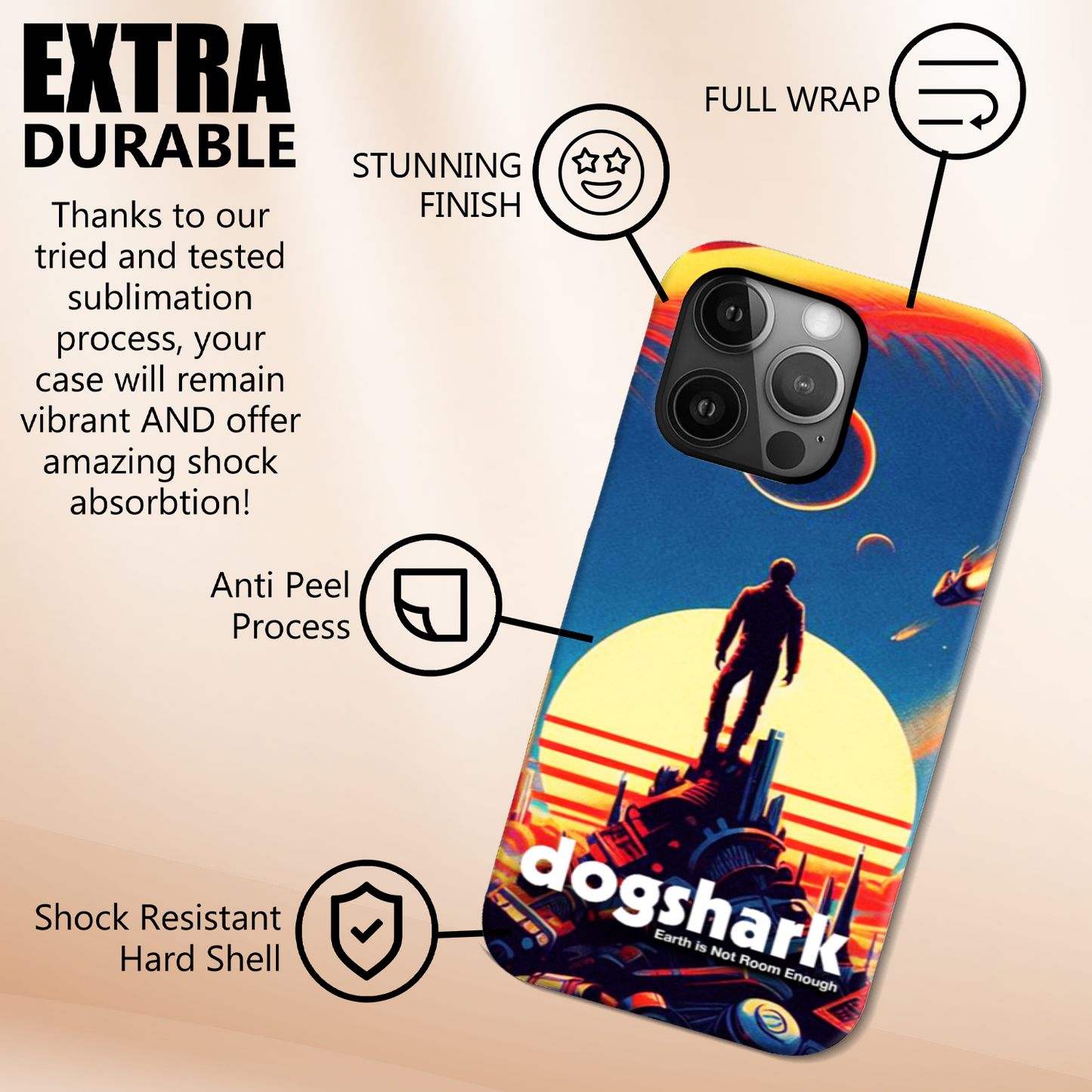 Dogshark - Earth is Not Enough Tough Phone Case