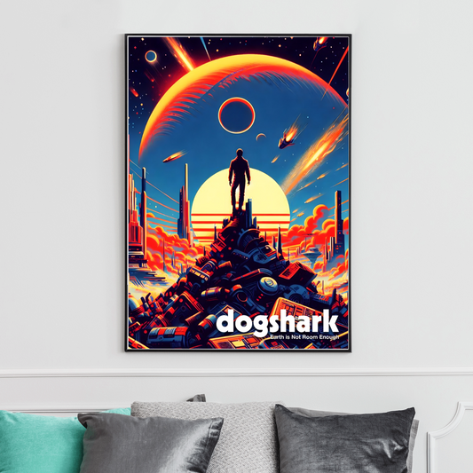 Dogshark - Earth is Not Room Enough Portrait Poster